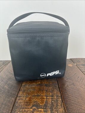 Vintage Pepsi Black Soft Carry Case Zipper